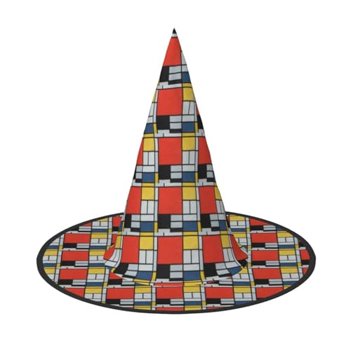 Jbyjbx Komposition in Rot, Gelb, Blau und Schwarz, Druck, Karneval, Halloween, Hexenhut, Motto-Partys, Hut, Cosplay, Maskerade, Urlaubsdekoration Jbyjbx Komposition in Rot, Gelb, Blau und Schwarz, Druck, Karneval, Halloween, Hexenhut, Motto-Partys, Hut, Cosplay, Maskerade, Urlaubsdekoration von JBYJBX