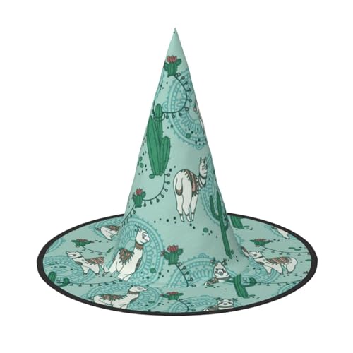 Jbyjbx Lama, Alpaka, grüner Druck, Karneval, Halloween, Hexenhut, Motto-Partys, Hut, Cosplay, Maskerade, Urlaubsdekoration Jbyjbx Lama, Alpaka, grüner Druck, Karneval, Halloween, Hexenhut, Motto-Partys, Hut, Cosplay, Maskerade, Urlaubsdekoration von JBYJBX