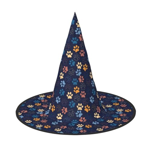 Jbyjbx Niedlicher Hundepfotenabdruck, Karneval, Halloween, Hexenhut, Motto-Partys, Hut, Cosplay, Maskerade, Urlaubsdekoration, Schwarz, 1 Jbyjbx Niedlicher Hundepfotenabdruck, Karneval, Halloween, Hexenhut, Motto-Partys, Hut, Cosplay, Maskerade, Urlaubsdekoration, Schwarz, 1 von JBYJBX