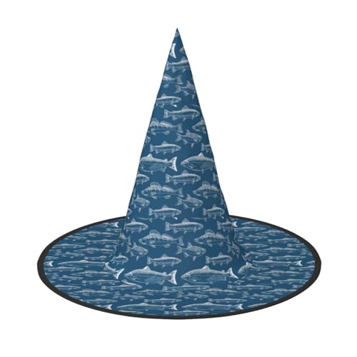 Jbyjbx Ozeanfisch-Druck, Karneval, Halloween, Hexenhut, Motto-Partys, Hut, Cosplay, Maskerade, Urlaubsdekoration Jbyjbx Ozeanfisch-Druck, Karneval, Halloween, Hexenhut, Motto-Partys, Hut, Cosplay, Maskerade, Urlaubsdekoration von JBYJBX