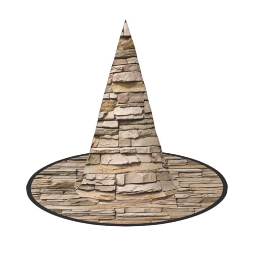 Jbyjbx Rustikaler Wanddruck, Motiv: Felsen, Ziegelstein, Karneval, Halloween, Hexenhut, Motto-Partys, Hut, Cosplay, Maskerade, Urlaubsdekoration Jbyjbx Rustikaler Wanddruck, Motiv: Felsen, Ziegelstein, Karneval, Halloween, Hexenhut, Motto-Partys, Hut, Cosplay, Maskerade, Urlaubsdekoration von JBYJBX