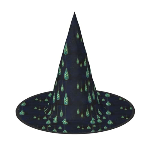 Jbyjbx Schöner Hexenhut, Motiv: Flasche unter dem Nachthimmel, für Karneval, Halloween, Motto-Partys, Cosplay, Maskerade, Urlaubsdekoration Jbyjbx Schöner Hexenhut, Motiv: Flasche unter dem Nachthimmel, für Karneval, Halloween, Motto-Partys, Cosplay, Maskerade, Urlaubsdekoration von JBYJBX