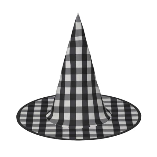 Jbyjbx Schwarz-Weiß-karierter Druck, Karneval, Halloween, Hexenhut, Motto-Partys, Hut, Cosplay, Maskerade, Urlaubsdekoration Jbyjbx Schwarz-Weiß-karierter Druck, Karneval, Halloween, Hexenhut, Motto-Partys, Hut, Cosplay, Maskerade, Urlaubsdekoration von JBYJBX