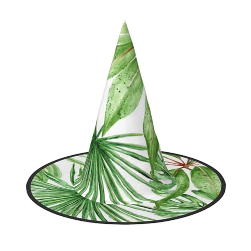 Jbyjbx Tropische Palme, Bananenblätter, Druck, Karneval, Halloween, Hexenhut, Motto-Partys, Hut, Cosplay, Maskerade, Urlaubsdekoration Jbyjbx Tropische Palme, Bananenblätter, Druck, Karneval, Halloween, Hexenhut, Motto-Partys, Hut, Cosplay, Maskerade, Urlaubsdekoration von JBYJBX