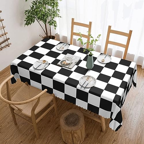 JCAKES Schachbrett-Tischdecken, rechteckig, für den Außenbereich, abwischbare Tischdecke, Esstischabdeckung, Tischdecken für Party, Garten, Tischdecken JCAKES Schachbrett-Tischdecken, rechteckig, für den Außenbereich, abwischbare Tischdecke, Esstischabdeckung, Tischdecken für Party, Garten, Tischdecken von JCAKES