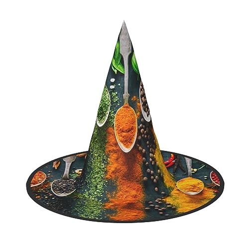JCAKES Spitz zulaufender Halloween-Hut mit Gewürzen, Halloween-Hut von JCAKES