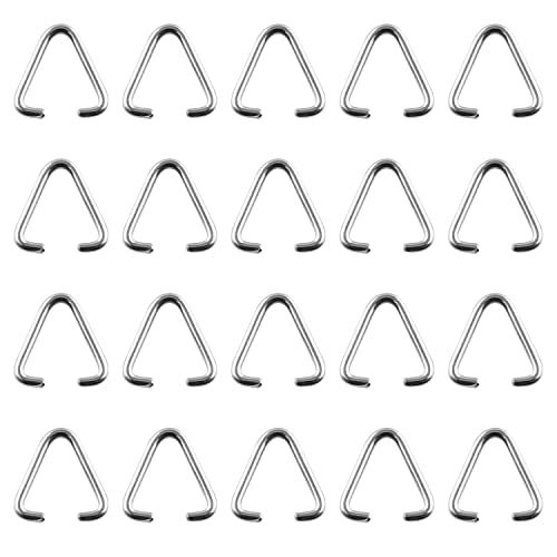 JCBIZ 120 Stück Edelstahl Dreieck offenes Ende Ring 14 mm Silber Dekoration Schmuck DIY Zubehör verwendet zur Befestigung von Anhängern, Verbindungsperlen, Schlüsselanhänger, Sprungring JCBIZ 120 Stück Edelstahl Dreieck offenes Ende Ring 14 mm Silber Dekoration Schmuck DIY Zubehör verwendet zur Befestigung von Anhängern, Verbindungsperlen, Schlüsselanhänger, Sprungring von JCBIZ
