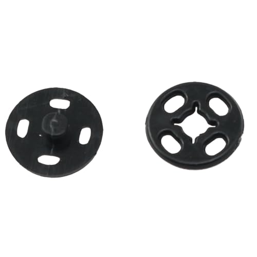 JCBIZ 90 schwarze Knöpfe, 16 l/10,0 mm, blendfreie Kunststoff-Verschlüsse, Lätzchen, Hemden, Kleidung, Druckknöpfe von JCBIZ