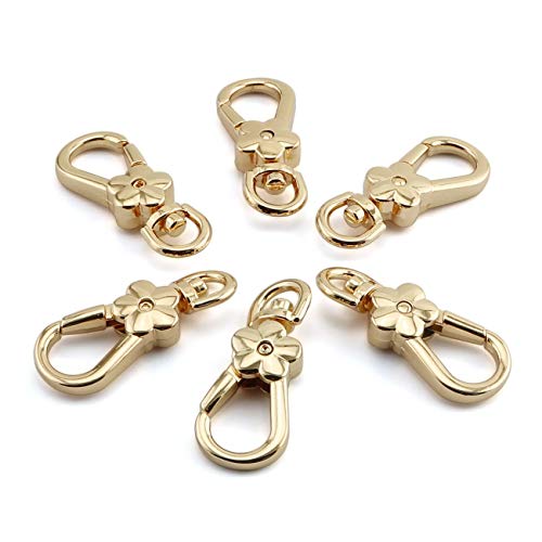 JCBIZ Karabinerhaken, Zinklegierung, drehbar, Schlüsselring, Karabinerverschluss, Karabinerhaken, Haustierkette, Verbindungsschnalle, goldfarben, 6 Stück JCBIZ Karabinerhaken, Zinklegierung, drehbar, Schlüsselring, Karabinerverschluss, Karabinerhaken, Haustierkette, Verbindungsschnalle, goldfarben, 6 Stück von JCBIZ