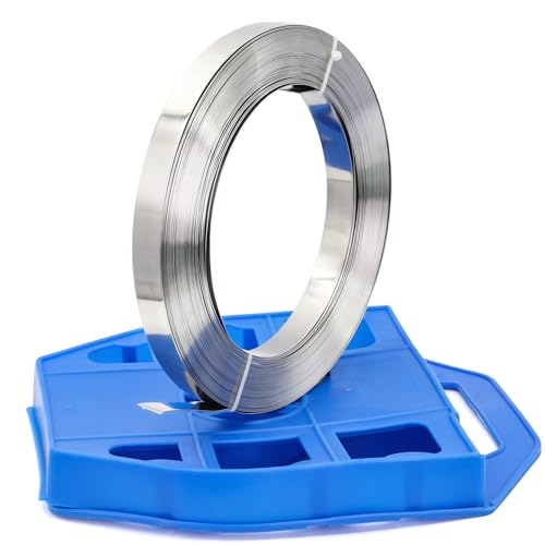 JCBMGDBKH Edelstahl-Umreifungsbandrolle 100 Fuß, Metallband - Metallumreifungswerkzeug für Hochleistungsumreifung | 19 x 0,76 mm | 30 m JCBMGDBKH Edelstahl-Umreifungsbandrolle 100 Fuß, Metallband - Metallumreifungswerkzeug für Hochleistungsumreifung | 19 x 0,76 mm | 30 m von JCBMGDBKH