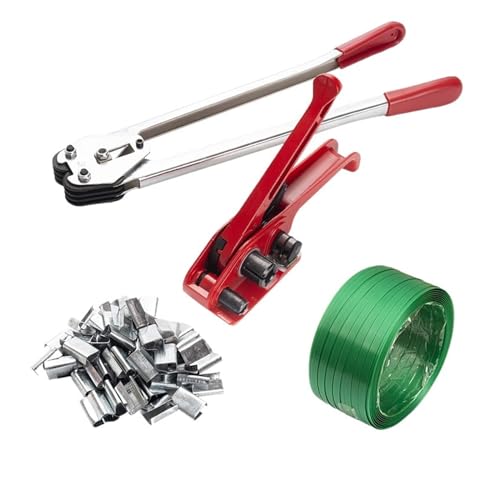 JCBMGDBKH Elektrische Umreifungsmaschine, Hochleistungs-Manuelle Verpackungsmaschine, Manuelle Kunststoff-Stahl-PET-Kunststoff-Spanner-Eisenzange für Kunststoffverpackungsumreifung(7) von JCBMGDBKH