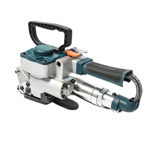 JCBMGDBKH Elektrische Umreifungsmaschine, pneumatische Reibschweißballenpresse, manuelle Umreifungsmaschine, Starkes Bindewerkzeug, Verpackungsmaschine für 13–19 mm breite PP/PET-Bänder (blau) von JCBMGDBKH