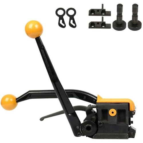 JCBMGDBKH Manuelle, dichtungslose Umreifungsmaschine aus Stahl, Schnallen-, Verpackungsband-, Spann- und Schneide-Umreifungsmaschine, langlebige Metallkonstruktion für 13–19 mm breite PP/PET-Gurte JCBMGDBKH Manuelle, dichtungslose Umreifungsmaschine aus Stahl, Schnallen-, Verpackungsband-, Spann- und Schneide-Umreifungsmaschine, langlebige Metallkonstruktion für 13–19 mm breite PP/PET-Gurte von JCBMGDBKH