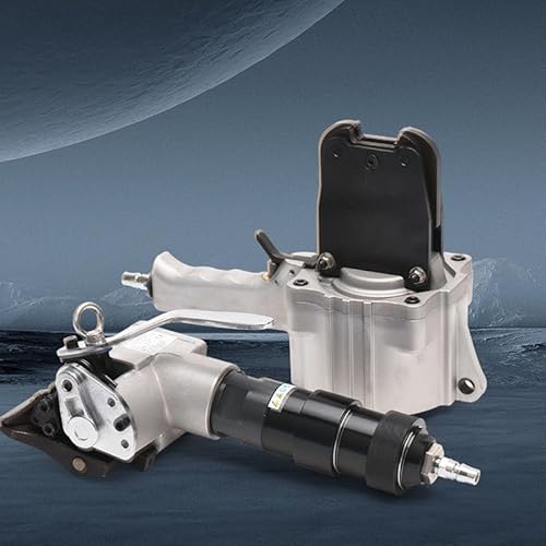 JCBMGDBKH Pneumatische Stahl-Umreifungsmaschine, pneumatisches Bündelwerkzeug-Kit, pneumatischer Bündelspanner und Bündelversiegeler, Umreifungswerkzeuge für 32 mm breite Metallbänder, 32 mm JCBMGDBKH Pneumatische Stahl-Umreifungsmaschine, pneumatisches Bündelwerkzeug-Kit, pneumatischer Bündelspanner und Bündelversiegeler, Umreifungswerkzeuge für 32 mm breite Metallbänder, 32 mm von JCBMGDBKH