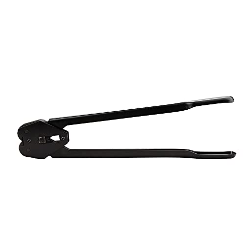JCBMGDBKH Umreifungsgerät für Poly- und Polyesterbänder, kraftsparendes, Robustes manuelles Umreifungswerkzeug für 1,27–1,92 cm breite Kunststoffbänder, 50,8 cm Langer Griff (schwarz) von JCBMGDBKH