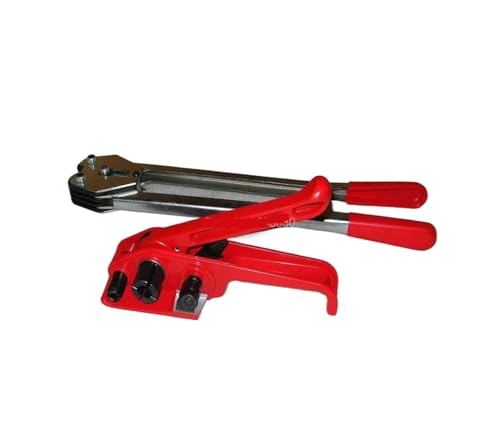 JCBMGDBKH Umreifungsmaschine, manuelles Umreifungswerkzeug für PET/Kunststoff, Palettenverpackung, Umreifungsset, Umreifungsmaschine für PET/PP-Kartons, SD330 (19 mm) von JCBMGDBKH