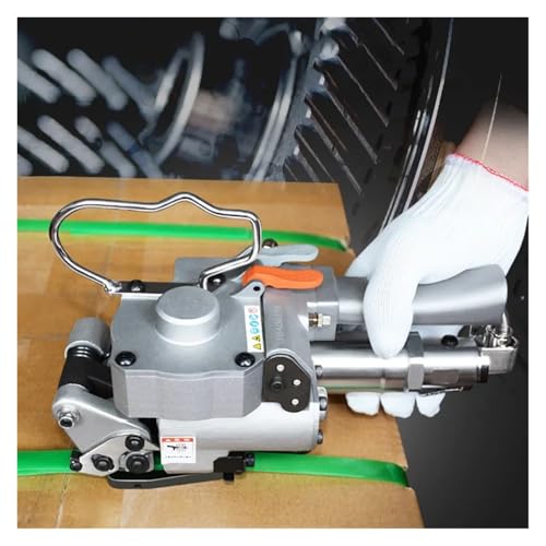 JCBMGDBKH Umreifungsmaschine zum Verpacken, pneumatische Reibschweiß-Ballenpressen-Umreifungsmaschine, Luft-PET-Umreifungsmaschine für 13–19 mm breite PET-Bänder, spart Zeit und Arbeit (19–25 mm) von JCBMGDBKH