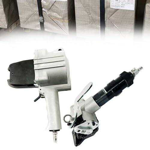 Pneumatische Stahl-Umreifungsmaschine - Metall-Umreifungsspanner und Schneideversiegelung, pneumatisches Umreifungswerkzeugset für 1,25 Zoll/32 mm breite Metallbänder, tragbare pneumatische Verpacku Pneumatische Stahl-Umreifungsmaschine - Metall-Umreifungsspanner und Schneideversiegelung, pneumatisches Umreifungswerkzeugset für 1,25 Zoll/32 mm breite Metallbänder, tragbare pneumatische Verpacku von JCBMGDBKH