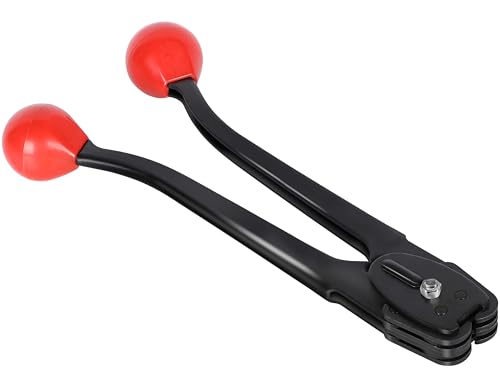 Versiegelungs- und Crimpwerkzeug mit doppelter Kerbe an der Vorderseite – 5/8-Zoll-Metallbandumreifung mit hochfester Versiegelungswirkung und ergonomischem Design und gehärtetem Stahl für hochbela von JCBMGDBKH