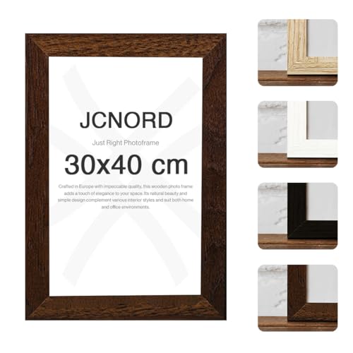 JCNORD MDF Walnussfarbener Holz Bilderrahmen 30x40 cm mit bruchsicherem Acrylglas | Moderner Fotorahmen für Wände und Tische JCNORD MDF Walnussfarbener Holz Bilderrahmen 30x40 cm mit bruchsicherem Acrylglas | Moderner Fotorahmen für Wände und Tische von JCNORD