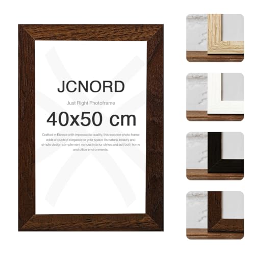 JCNORD MDF Walnussfarbener Holz Bilderrahmen 40x50 cm mit bruchsicherem Acrylglas | Moderner Fotorahmen für Wände und Tische JCNORD MDF Walnussfarbener Holz Bilderrahmen 40x50 cm mit bruchsicherem Acrylglas | Moderner Fotorahmen für Wände und Tische von JCNORD