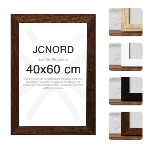 JCNORD MDF Walnussfarbener Holz Bilderrahmen 40x60 cm mit bruchsicherem Acrylglas | Moderner Fotorahmen für Wände und Tische JCNORD MDF Walnussfarbener Holz Bilderrahmen 40x60 cm mit bruchsicherem Acrylglas | Moderner Fotorahmen für Wände und Tische von JCNORD