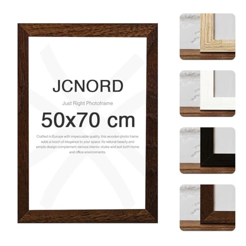 JCNORD MDF Walnussfarbener Holz Bilderrahmen 50x70 cm mit bruchsicherem Acrylglas | Moderner Fotorahmen für Wände und Tische JCNORD MDF Walnussfarbener Holz Bilderrahmen 50x70 cm mit bruchsicherem Acrylglas | Moderner Fotorahmen für Wände und Tische von JCNORD