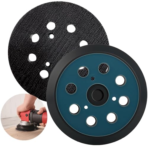 2 Stück 12,7 cm 8-Loch-Exzenterschleifer-Stützteller kompatibel mit Makita M9204 BO5030 BO5031 DBO180Z BO8041 DBO180RMJ BO5041 BO5010 BO5011 BO5012, Ersatzpadhaken von JCSJK