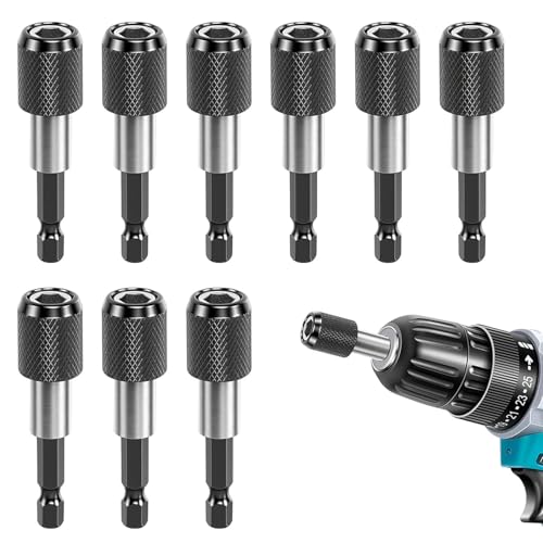 9 Stück Bithalter Magnetisch, 1/4'' 60mm Schnellwechsel Bit Halterung Magnet für Makita Metabo Bosch Dewalt, Bohrmaschine Schraubendreher von JCSJK