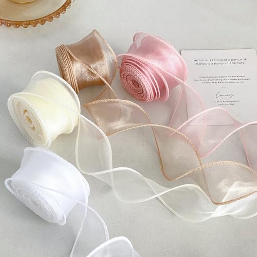 Organzaband mit Fischschwanz-Motiv, 4 cm breit, durchscheinendes Stoffband, 3 Farben, Fischschwanz-Garnbänder, für Blumen, Blumenstrauß, Verpackung, Geschenkverpackung, Hochzeitsdekoration Organzaband mit Fischschwanz-Motiv, 4 cm breit, durchscheinendes Stoffband, 3 Farben, Fischschwanz-Garnbänder, für Blumen, Blumenstrauß, Verpackung, Geschenkverpackung, Hochzeitsdekoration von JCSY