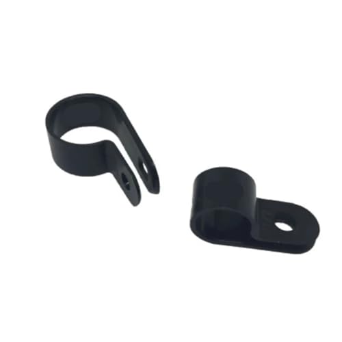 JCUIyon 50 Teile/los Kunststoff P Clips Schwarz Schlauch Befestigungen Kabel R-Typ Nylon Kabel Klemme Montage Fix Elektrische Armaturen(Black,10.4mm) von JCUIyon