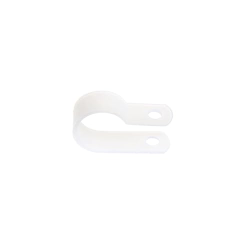 JCUIyon 50 Teile/los Kunststoff P Clips Schwarz Schlauch Befestigungen Kabel R-Typ Nylon Kabel Klemme Montage Fix Elektrische Armaturen(White,10.4mm) von JCUIyon