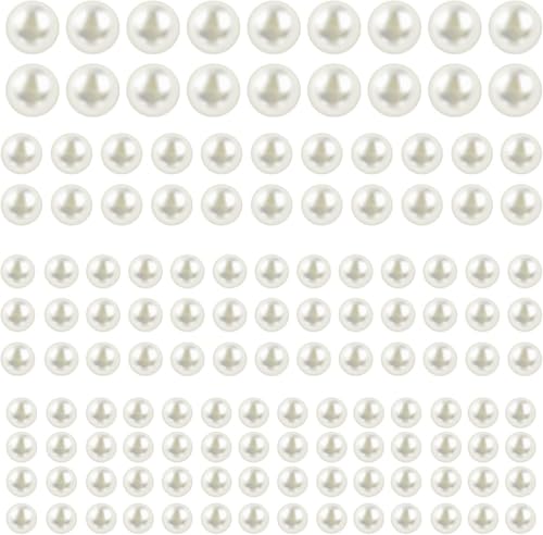 330 Stück 3/4/5/6mm Selbstklebende Perlen-Aufkleber, Selbstklebende Halbperlen, Selbstklebende Perlen für Maniküre, Make up, Schmuckherstellung Weiß 330 Stück 3/4/5/6mm Selbstklebende Perlen-Aufkleber, Selbstklebende Halbperlen, Selbstklebende Perlen für Maniküre, Make up, Schmuckherstellung Weiß von JCUQGDOO