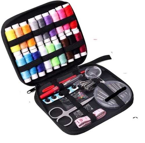 JCXIOC Reise-Nähset 1 Set Nähsets, Multifunktions-Nähkasten-Set for Handquilten, Stickgarn, Nähzubehör, Nähwerkzeug-Sets für Hause Reise Camping(86Pcs-MG) von JCXIOC