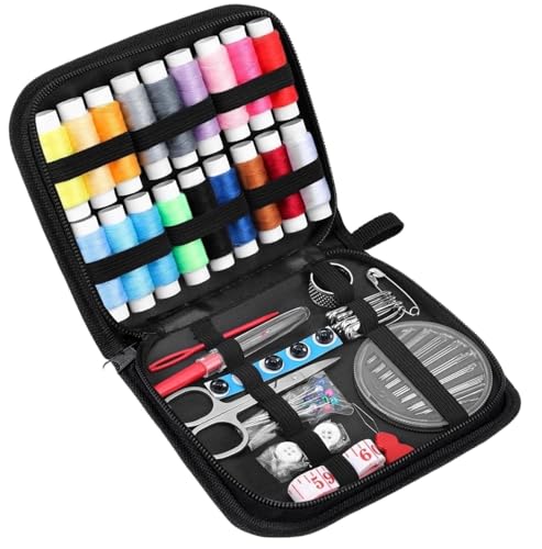 JCXIOC Reise-Nähset 1 Set Nähsets, Multifunktions-Nähkasten-Set for Handquilten, Stickgarn, Nähzubehör, Nähwerkzeug-Sets für Hause Reise Camping(86Pcs-TS) von JCXIOC