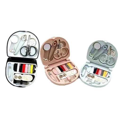JCXIOC Reise-Nähset Multifunktions-Nähsets Tasche DIY Nähwerkzeuge Box Set for Hand Quilten Nähen Stickgarn Nähzubehör für Hause Reise Camping(Small 3 Sets) von JCXIOC