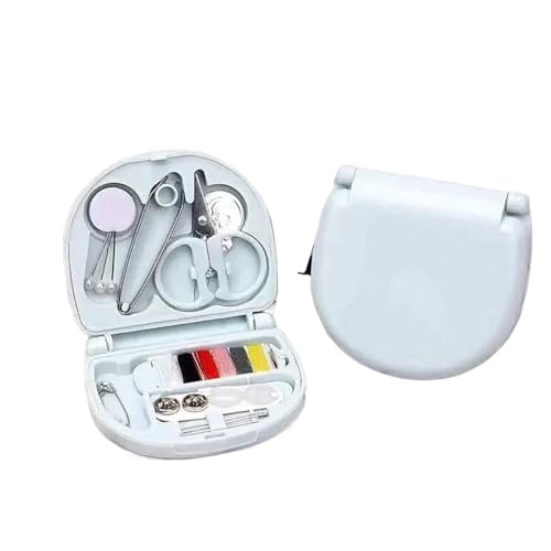 JCXIOC Reise-Nähset Multifunktions-Nähsets Tasche DIY Nähwerkzeuge Box Set for Hand Quilten Nähen Stickgarn Nähzubehör für Hause Reise Camping(Small Blue Set) von JCXIOC