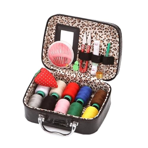JCXIOC Reise-Nähset Nähkasten-Set for den Haushalt, tragbare Aufbewahrungsbox for Nähwerkzeuge, manuelle Nähkleidung, Nähtasche für Hause Reise Camping(B) von JCXIOC