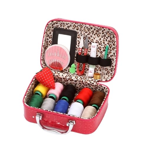 JCXIOC Reise-Nähset Nähkasten-Set for den Haushalt, tragbare Aufbewahrungsbox for Nähwerkzeuge, manuelle Nähkleidung, Nähtasche für Hause Reise Camping(F) von JCXIOC