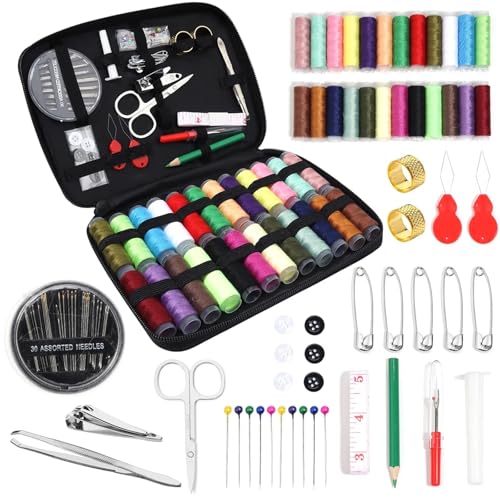 Reise-Nähset 1 Set Komplettes Nähset mit Fäden, Nadeln, Scheren, Maßbändern und Knöpfen, tragbar, for unterwegs, DIY-Stickerei, Handarbeit, Nähwerkzeug-Set für Hause Reise Camping(Type E 14.5x21cm) Reise-Nähset 1 Set Komplettes Nähset mit Fäden, Nadeln, Scheren, Maßbändern und Knöpfen, tragbar, for unterwegs, DIY-Stickerei, Handarbeit, Nähwerkzeug-Set für Hause Reise Camping(Type E 14.5x21cm) von JCXIOC
