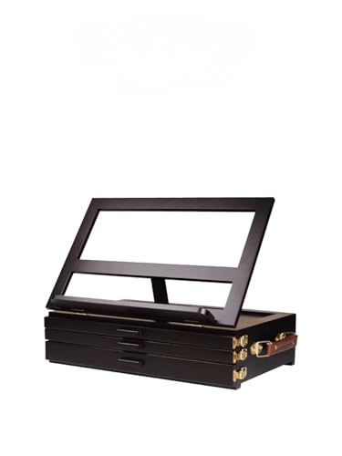 Tragbare Malbox mit Zeichenbrett Desktop-Staffelei Ölgemälde Box zusammenklappbar Halterung Holz Display Stand Board liefert(Color 2) von JCXIOC