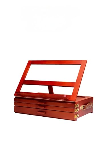 Tragbare Malbox mit Zeichenbrett Desktop-Staffelei Ölgemälde Box zusammenklappbar Halterung Holz Display Stand Board liefert(Color 3) von JCXIOC