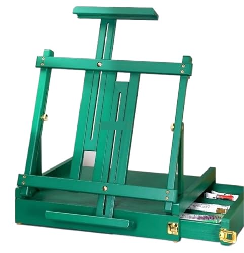 Tragbare Malbox mit Zeichenbrett Handgehaltene Staffelei aus Holz for Ölgemälde im Schubladenstil, faltbar, tragbar, for Skizzieren und Malen(Color 1) von JCXIOC