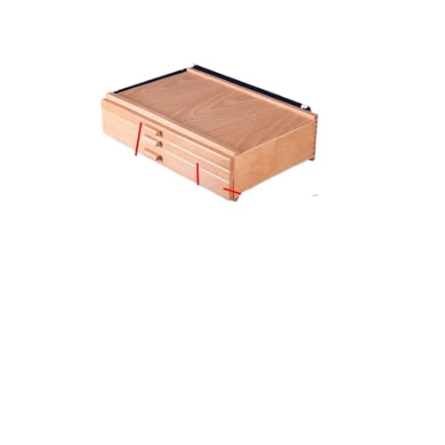 Tragbare Malbox mit Zeichenbrett Künstler-Staffelei aus Holz for Malen mit Schublade, Tischbox, tragbarer Desktop-Koffer, Zeichen-Hardware, Kunstbedarf(Color 2) von JCXIOC