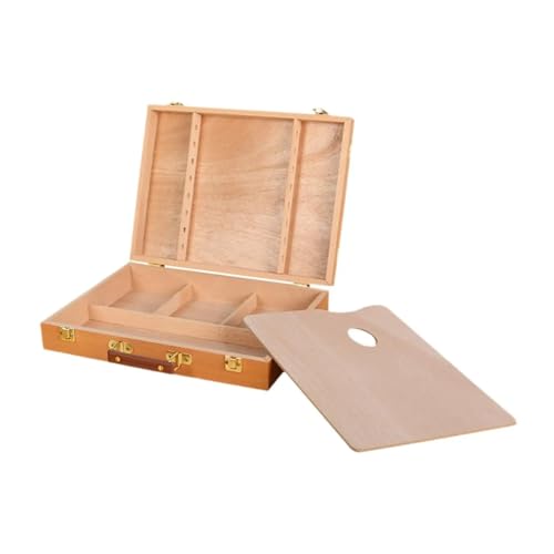 Tragbare Malbox mit Zeichenbrett Künstlerbedarf Box Holz Organizer for Pastellstift Aquarellstift Pinsel Tragbare Malbox mit Zeichenbrett Künstlerbedarf Box Holz Organizer for Pastellstift Aquarellstift Pinsel von JCXIOC