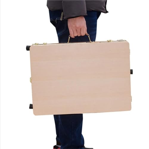 Tragbare Malbox mit Zeichenbrett Tragbare Kunststaffelei aus Holz mit Aufbewahrungs-Skizzenbox, verstellbares Stativ, Malpalettenbrett for Künstler, Schule, Anfänger, Maler Tragbare Malbox mit Zeichenbrett Tragbare Kunststaffelei aus Holz mit Aufbewahrungs-Skizzenbox, verstellbares Stativ, Malpalettenbrett for Künstler, Schule, Anfänger, Maler von JCXIOC