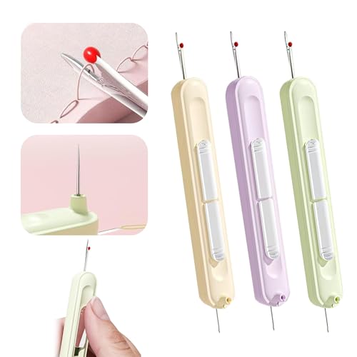 JClorix 2-in-1 Nadeleinfädler & Nahttrenner Set, 3 Stück Automatische Einfädelhilfe für Nähmaschinen & Handnähen, Ideal für Senioren, Nähbegeisterte & DIY-Projekte von JClorix