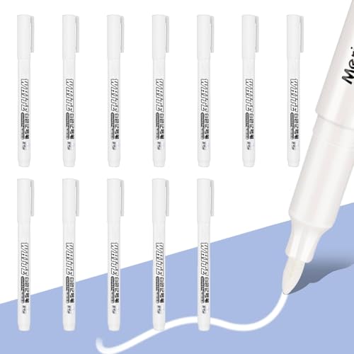 JDCMEI 12 Stück Acrylstifte, Acrylmarker Weiß, Wasserfest Lackstift Weiß, Permanent Marker Wasserfester Stift, Wasserfeste Paint Marker für Holz Metall Glas Stoff Stein Reifenmalerei Fotoalben JDCMEI 12 Stück Acrylstifte, Acrylmarker Weiß, Wasserfest Lackstift Weiß, Permanent Marker Wasserfester Stift, Wasserfeste Paint Marker für Holz Metall Glas Stoff Stein Reifenmalerei Fotoalben von JDCMEI