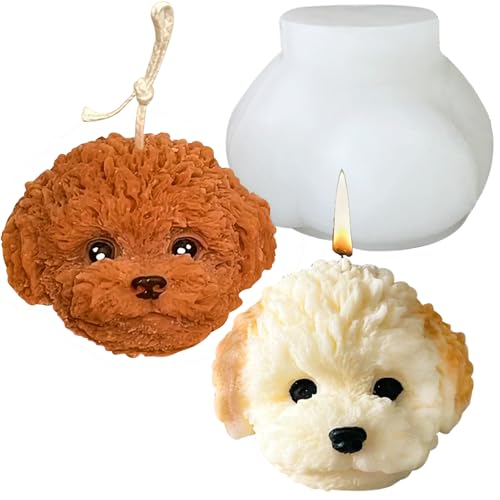3D Bichon silikonform-Kerzenformen, niedlicher Welpe, Seife, 3D-Formen, Schokolade, Kuchen, Backformen, Fondant, Kuchen, Hundeformen 3D Bichon silikonform-Kerzenformen, niedlicher Welpe, Seife, 3D-Formen, Schokolade, Kuchen, Backformen, Fondant, Kuchen, Hundeformen von JDH Silicone