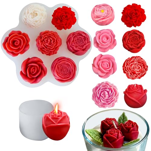 8 Stück Kerzen Silikonformen Kerzenform Blumen 3D Silikonform Kerzen Silikonformen Gießformen Kerzen Gießen Formen für DIY Kerzen, Seifen, Gipsharzhandwerk 8 Stück Kerzen Silikonformen Kerzenform Blumen 3D Silikonform Kerzen Silikonformen Gießformen Kerzen Gießen Formen für DIY Kerzen, Seifen, Gipsharzhandwerk von JDH Silicone
